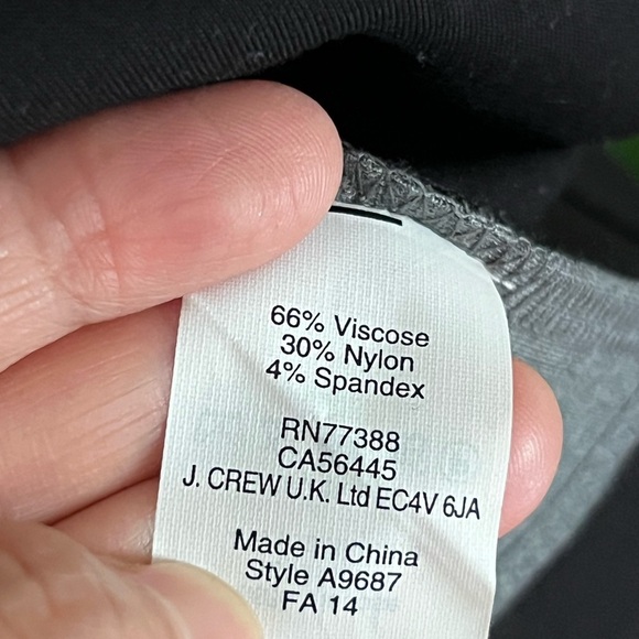 J. Crew Womens Gray Sheath Midi Dress 12 Crew Neck Color Block Casual Classic - Picture 9 of 16